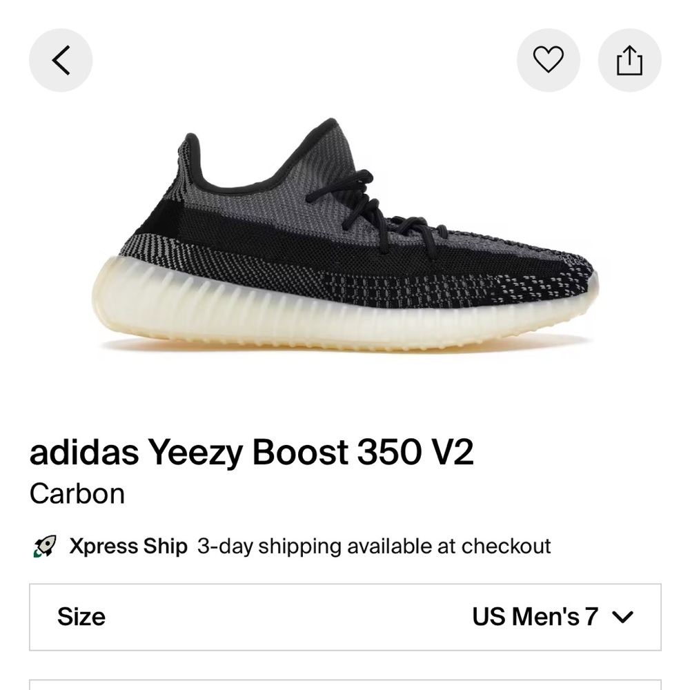 Adidas Yeezy Boost 350 V2 “Carbon”